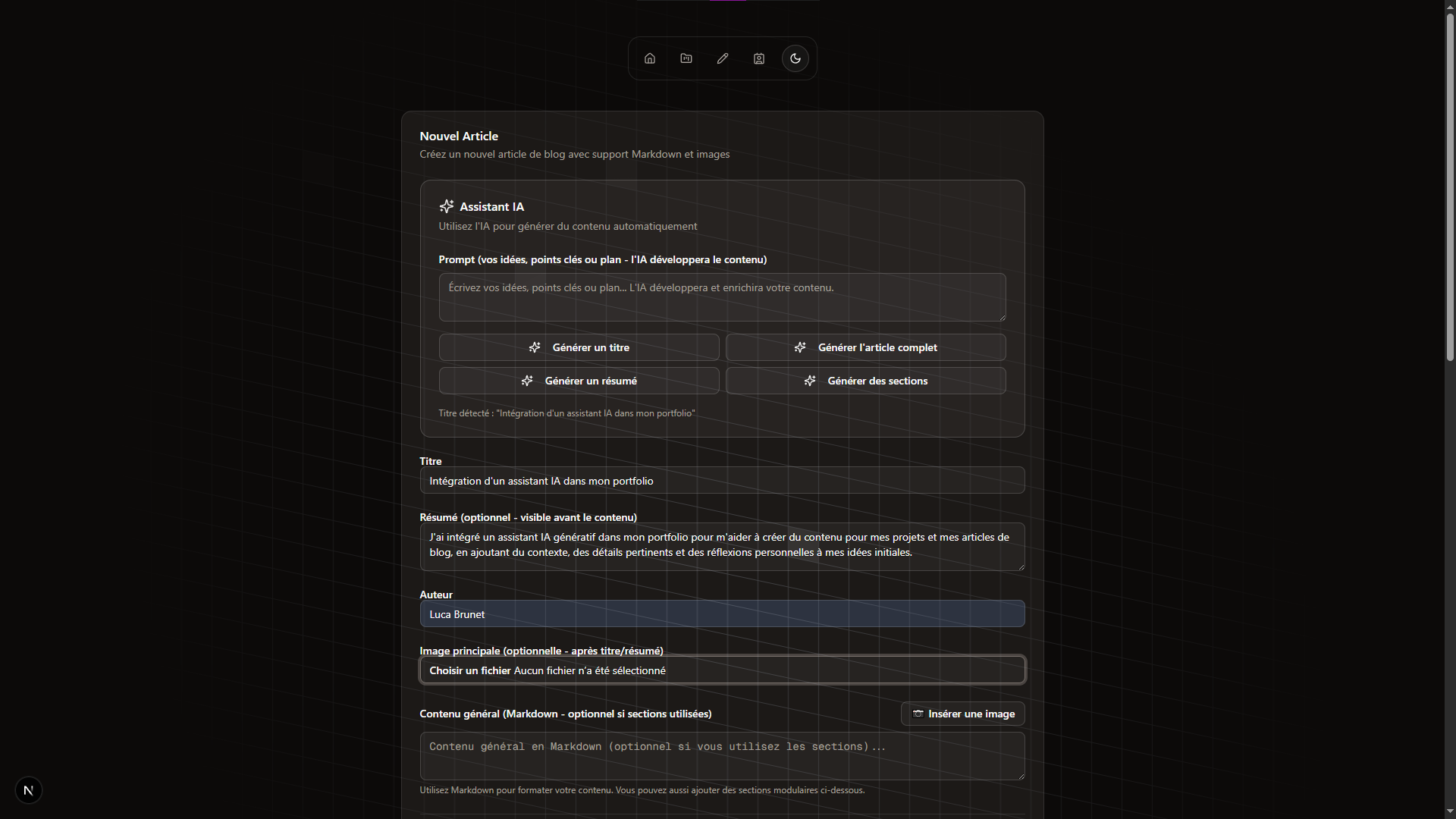 Intégration d'un assistant IA dans mon portfolio